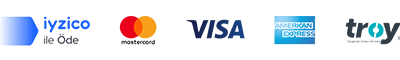 Visa - Mastercard - Troy Ödeme Yöntemlerini Destekliyoruz.
