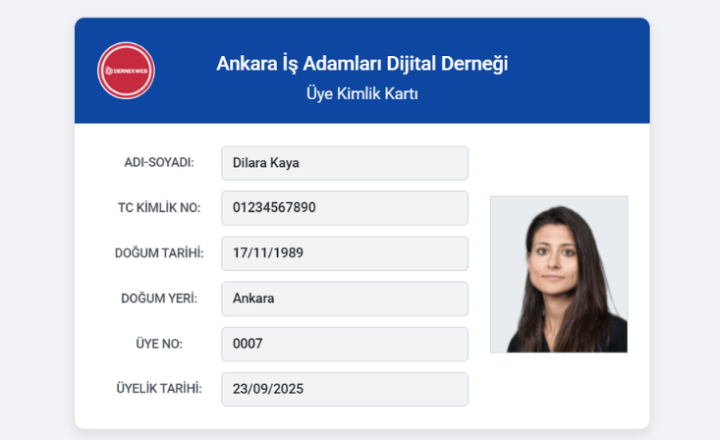 Dernek Üyelik Kartı
